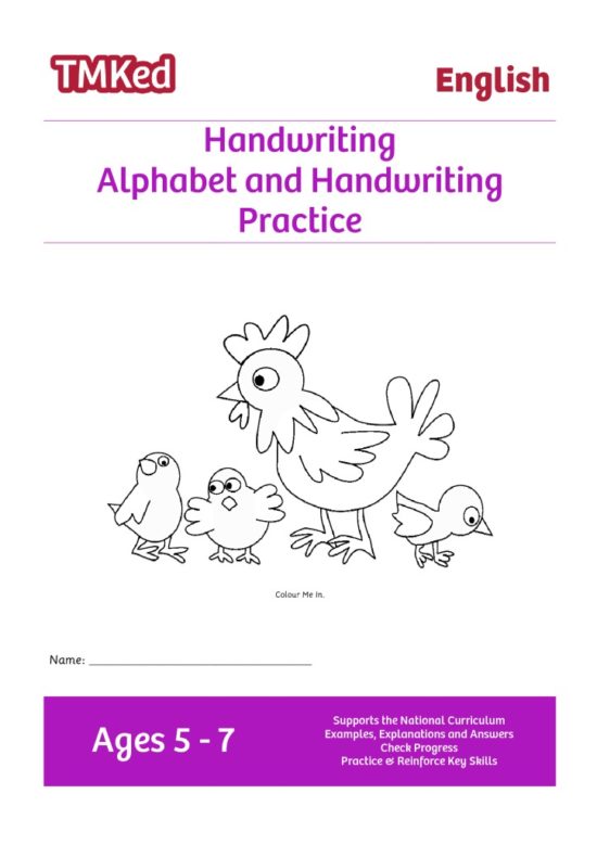 EYFS, Key Stage 1 Literacy Worksheets for kids - Alphabet and Handwriting Practice printable workbook
